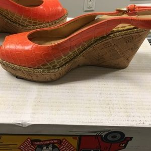sale! - STUART WEITZMAN OMBRE WEDGE SLINGBACK w/ PEEP TOE